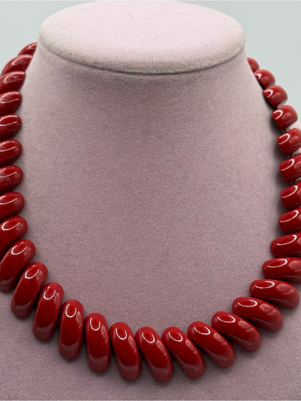 Vintage Napier Red metal choker Statement Necklace